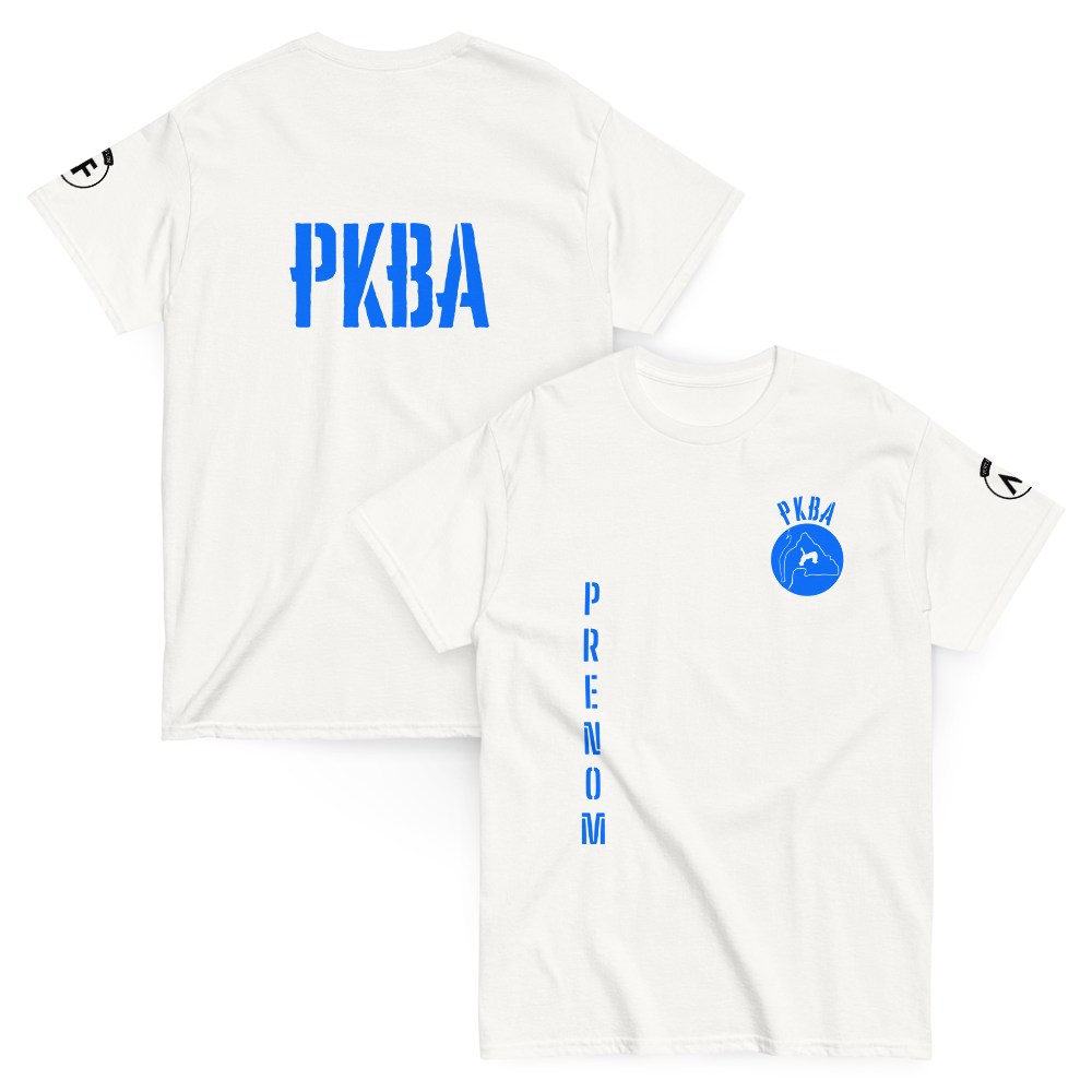 T-shirt PKBA Blanc - Vue avant et arrière